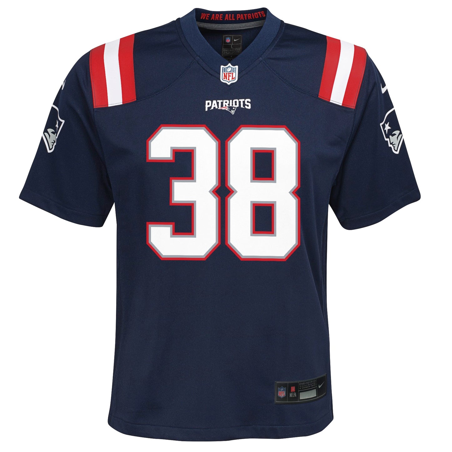 Youth Rhamondre Stevenson New England Patriots Nike Navy Game Jersey