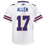 Youth Josh Allen Buffalo Bills Nike White Road Game Player Jersey - Pro Jersey Sports