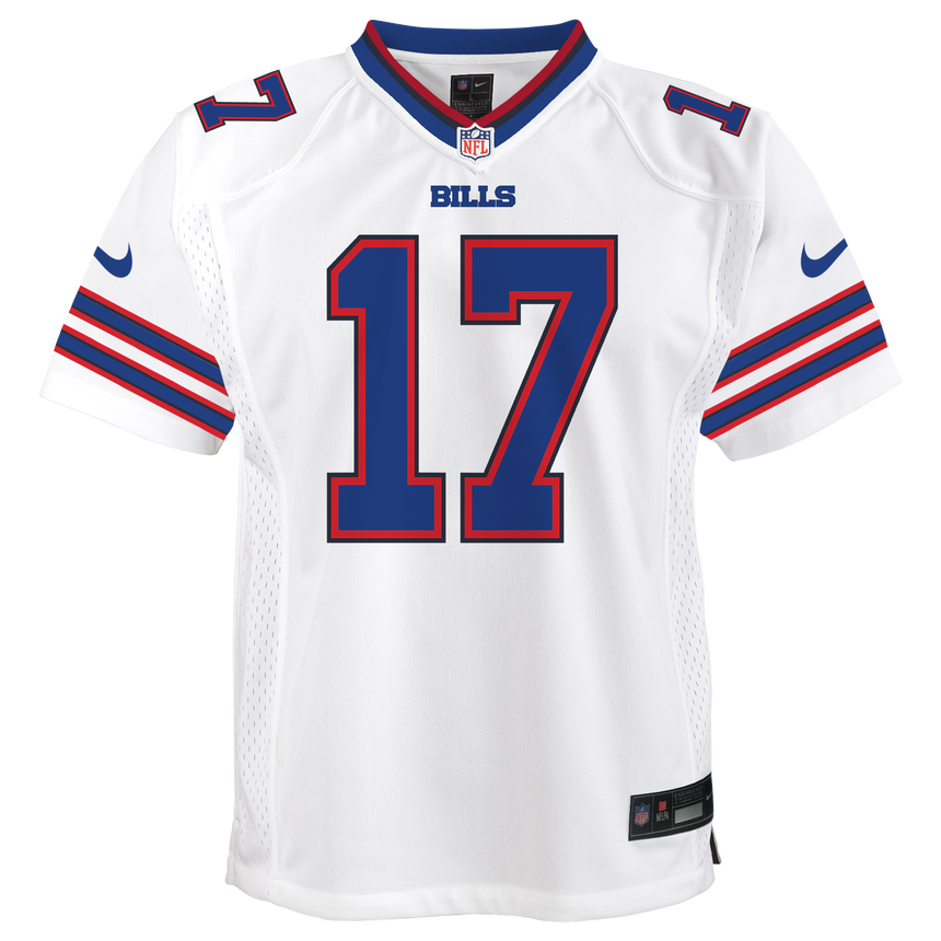 Youth Josh Allen Buffalo Bills Nike White Road Game Player Jersey - Pro Jersey Sports