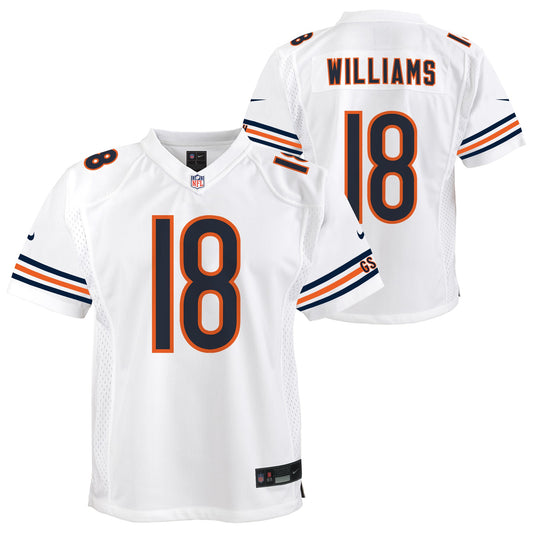 Youth Caleb Williams Chicago Bears Nike White Game Replica Jersey