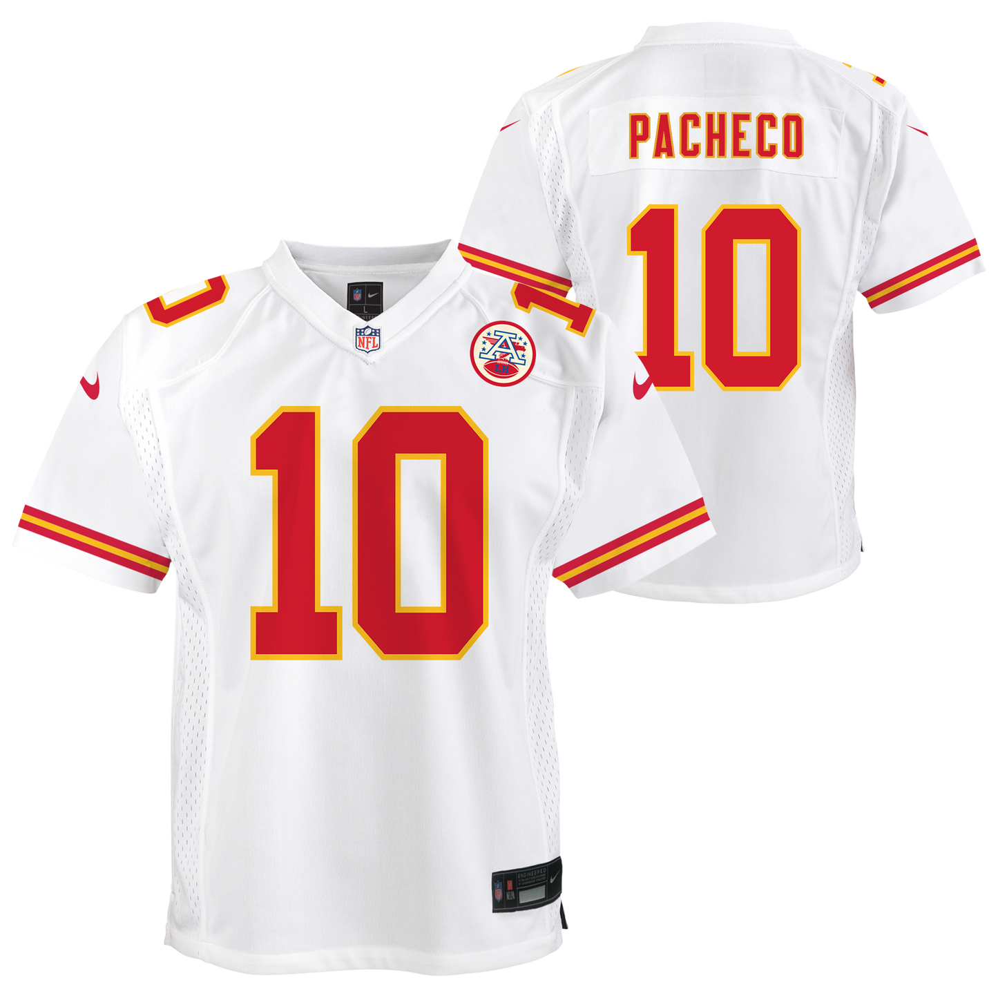 Youth Kansas City Chiefs Isiah Pacheco Nike White Game Jersey