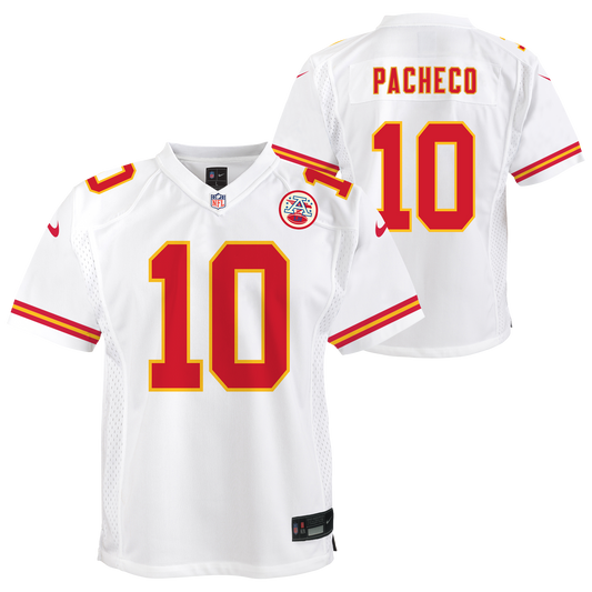 Youth Kansas City Chiefs Isiah Pacheco Nike White Game Jersey