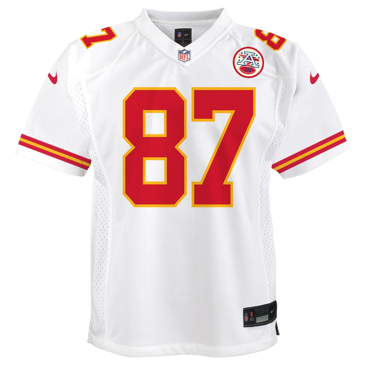 Youth Kansas City Chiefs Travis Kelce Nike White Game Jersey