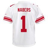 Youth Malik Nabers New York Giants White Nike Game Jersey - Pro Jersey Sports