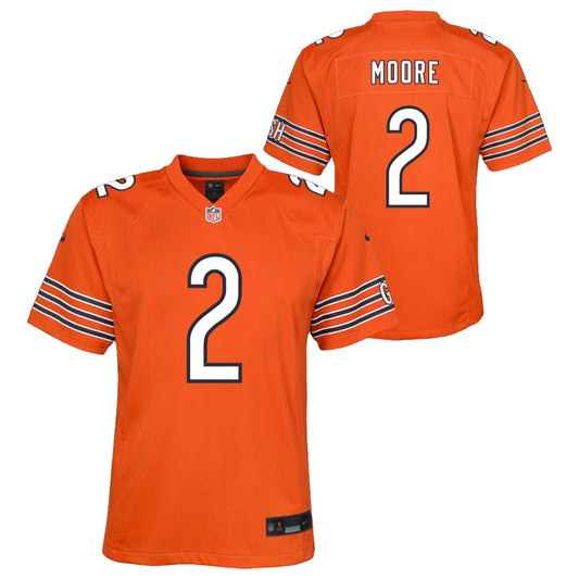 Youth DJ Moore Chicago Bears Orange Nike Game Jersey