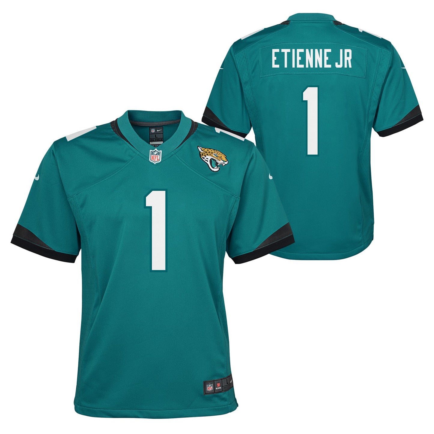 Youth Jacksonville Jaguars Travis Etienne Nike Teal Game Jersey