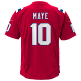 Youth Drake Maye New England Patriots Nike Red Alternate Jersey - Pro Jersey Sports