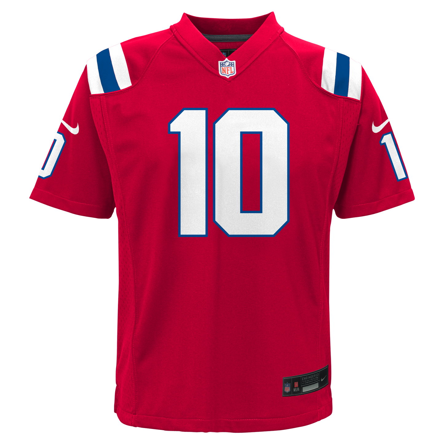 Youth Drake Maye New England Patriots Nike Red Alternate Jersey