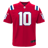 Youth Drake Maye New England Patriots Nike Red Alternate Jersey - Pro Jersey Sports