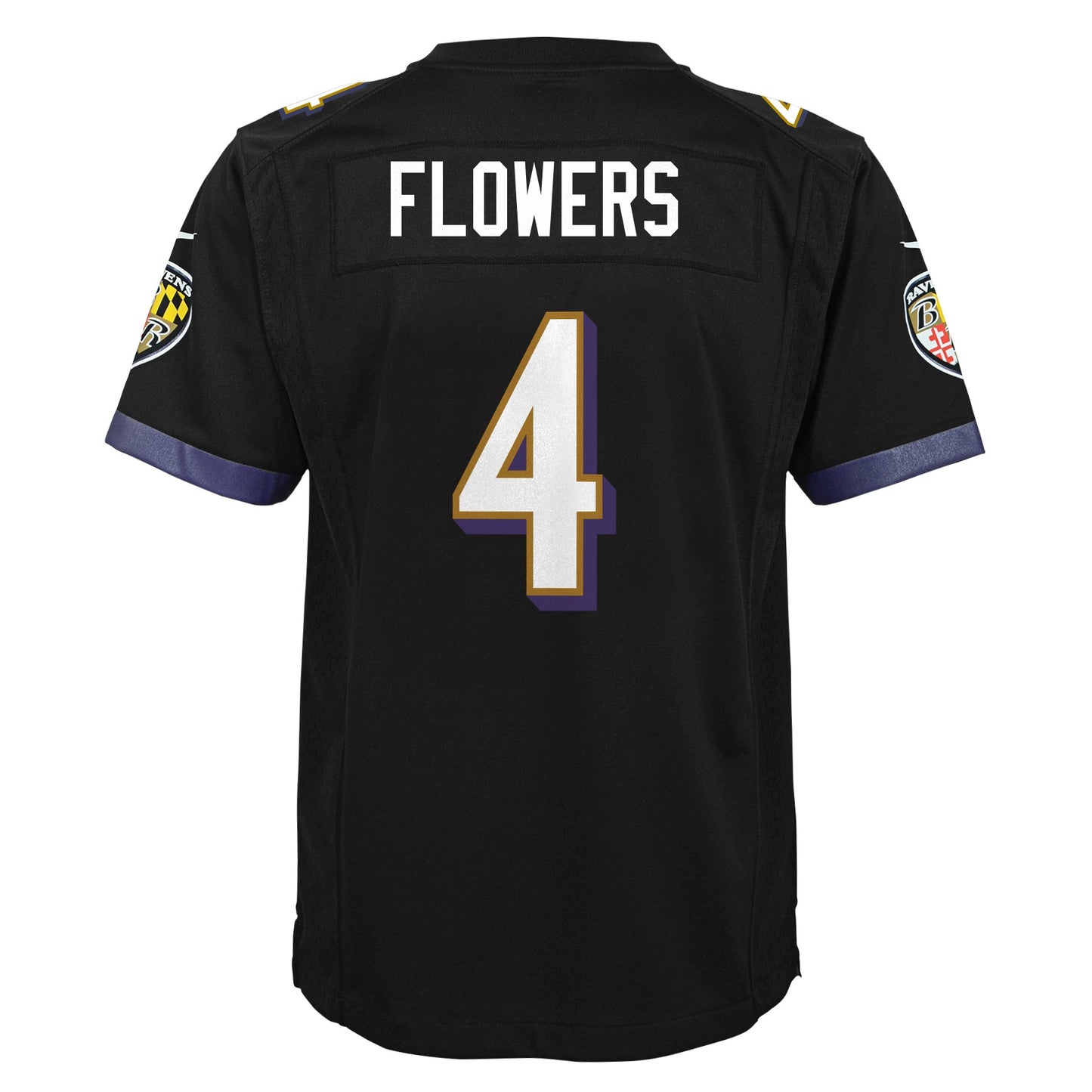 Youth Zay Flowers Baltimore Ravens NIKE Black Game Replica Jersey