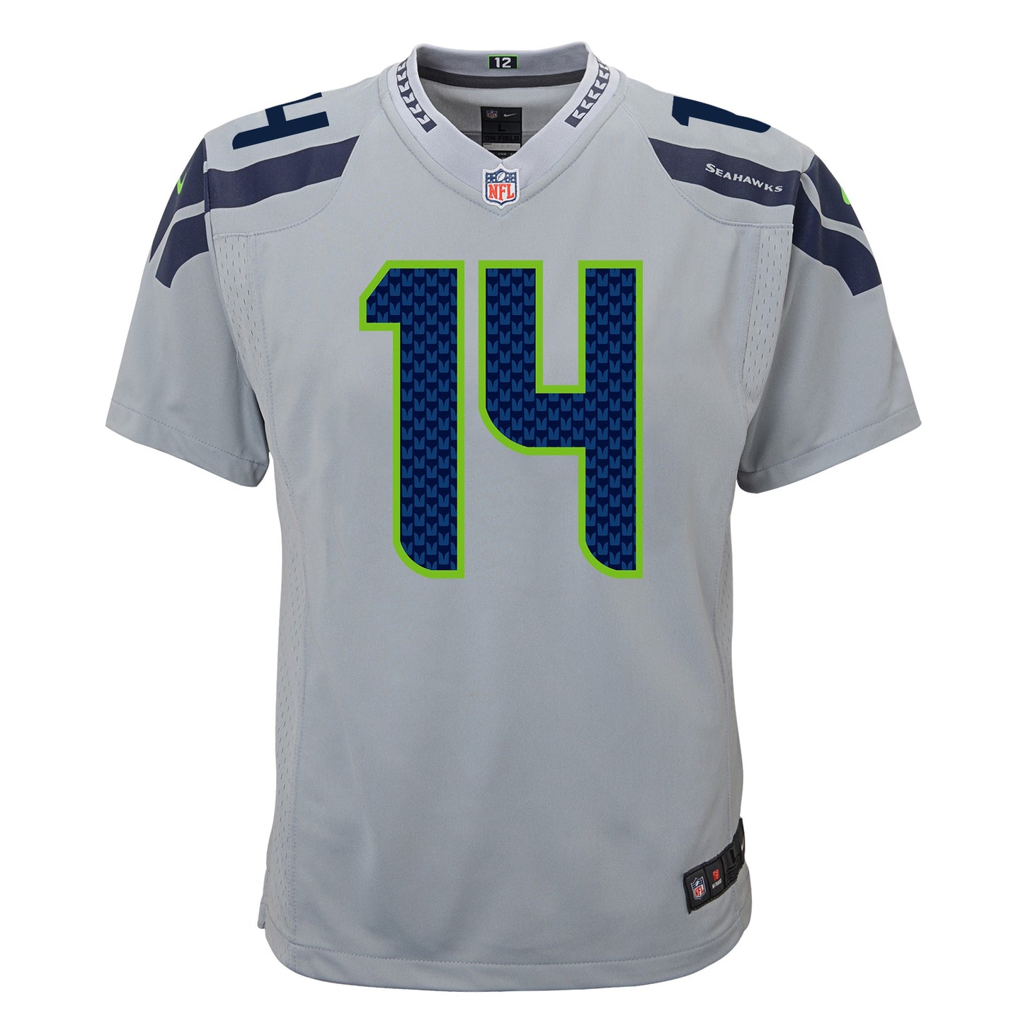 Youth Seattle Seahawks DK Metcalf Nike Wolf Gray Team Color Game Jersey