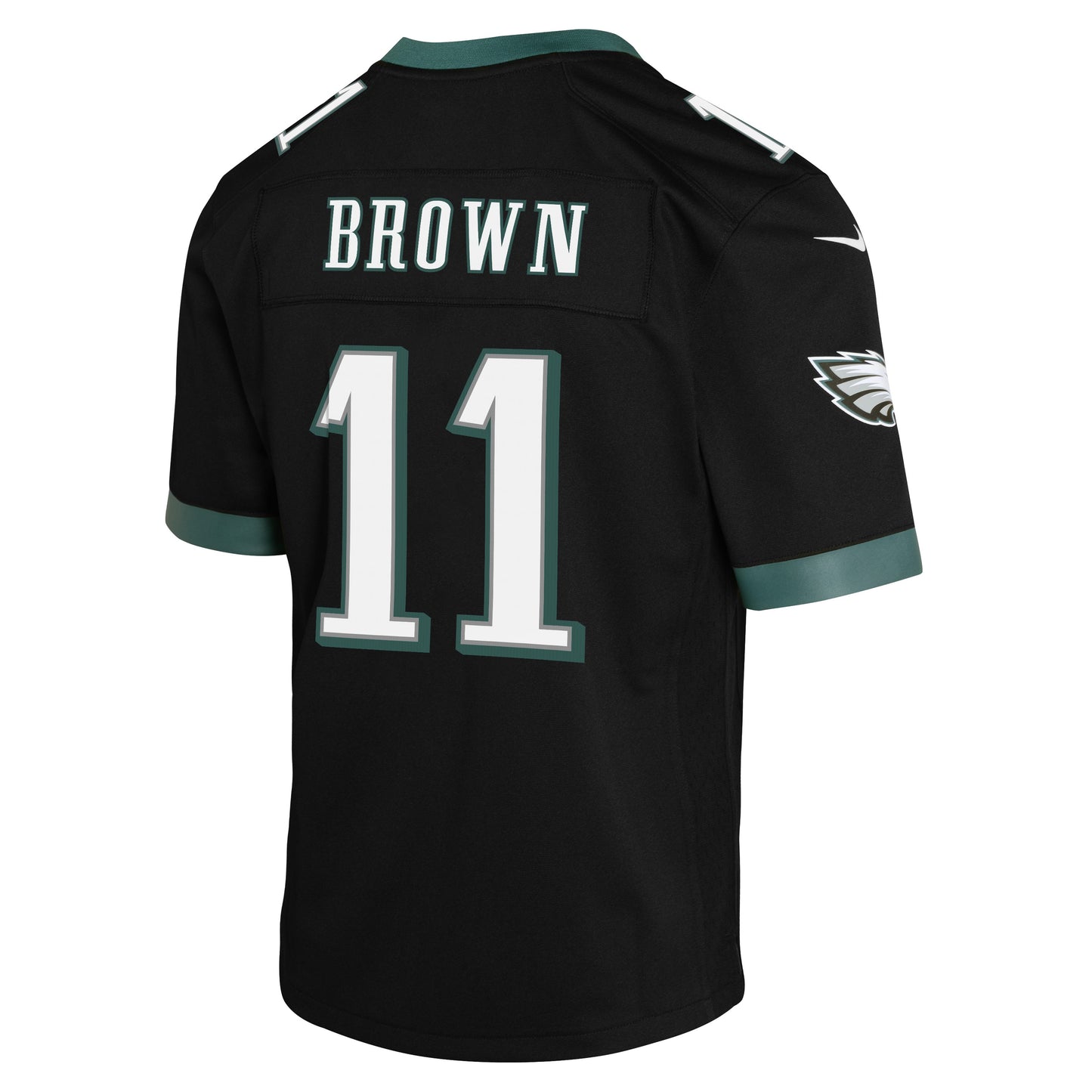 Youth AJ Brown Philadelphia Eagles Black Alternate Nike Game Jersey