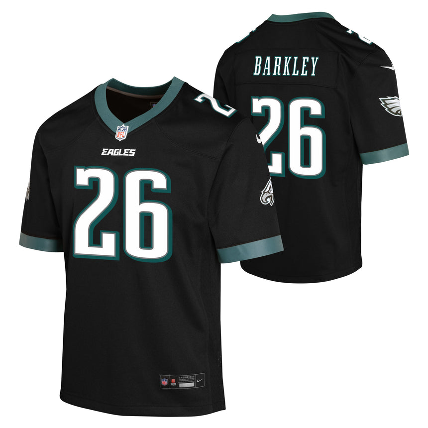 Youth Saquon Barkley Philadelphia Eagles Black Alternate Nike Game Jersey - Pro Jersey Sports