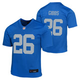 Youth Detroit Lions Jahmyr Gibbs Nike Alternate Blue "ROOKIE" Game Jersey - Pro Jersey Sports