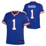 Youth Malik Nabers New York Giants ALTERNATE Red/Blue Nike Game Jersey - Pro Jersey Sports