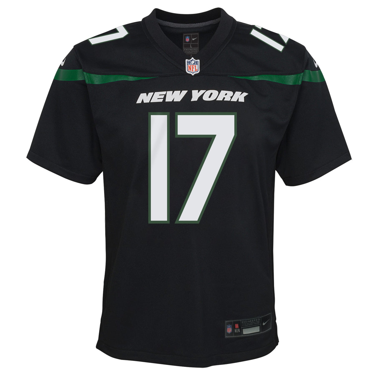 Youth Garrett Wilson New York Jets Nike Black Game Replica Jersey - Pro Jersey Sports