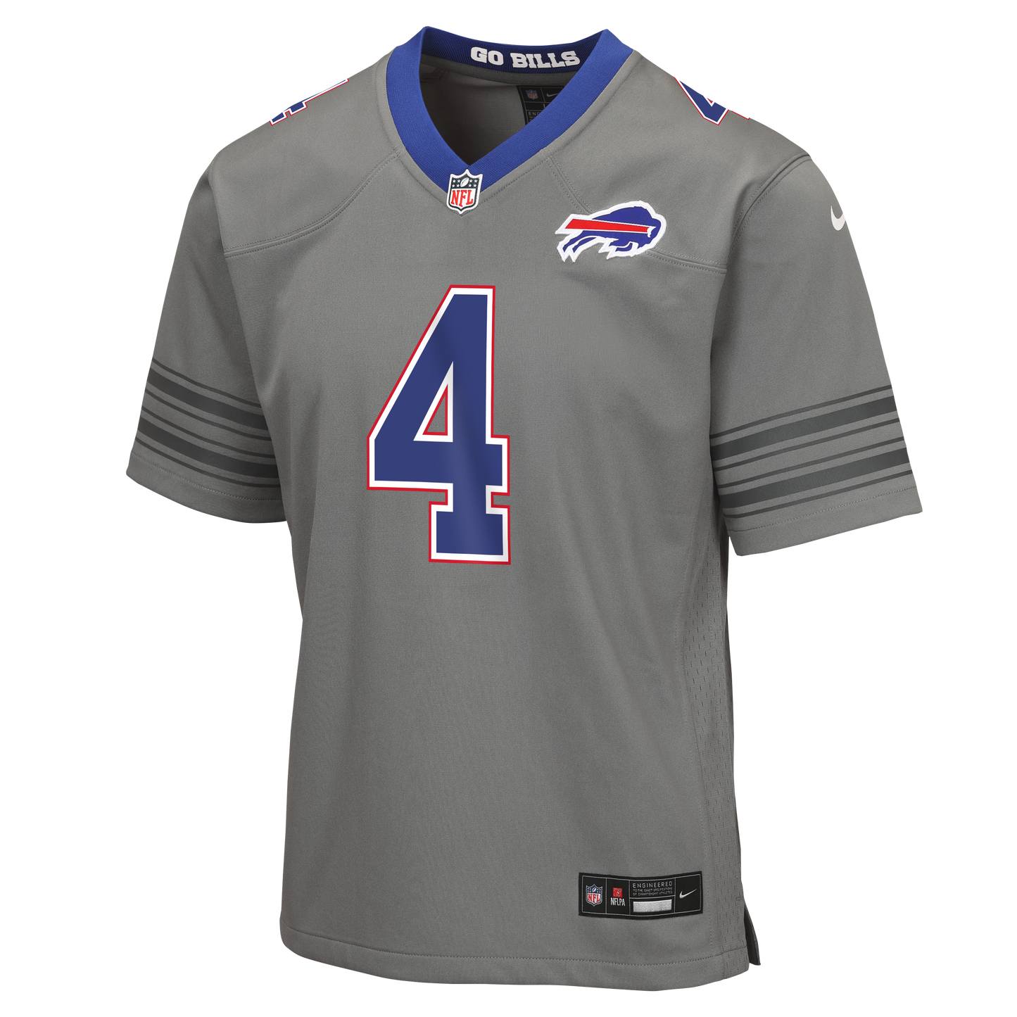 Youth Buffalo Bills James Cook Nike Gray Nickel City Game Jersey
