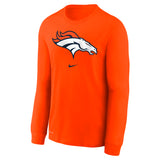 Youth Denver Broncos Nike Orange Primary Logo Long Sleeve Tee - Pro Jersey Sports