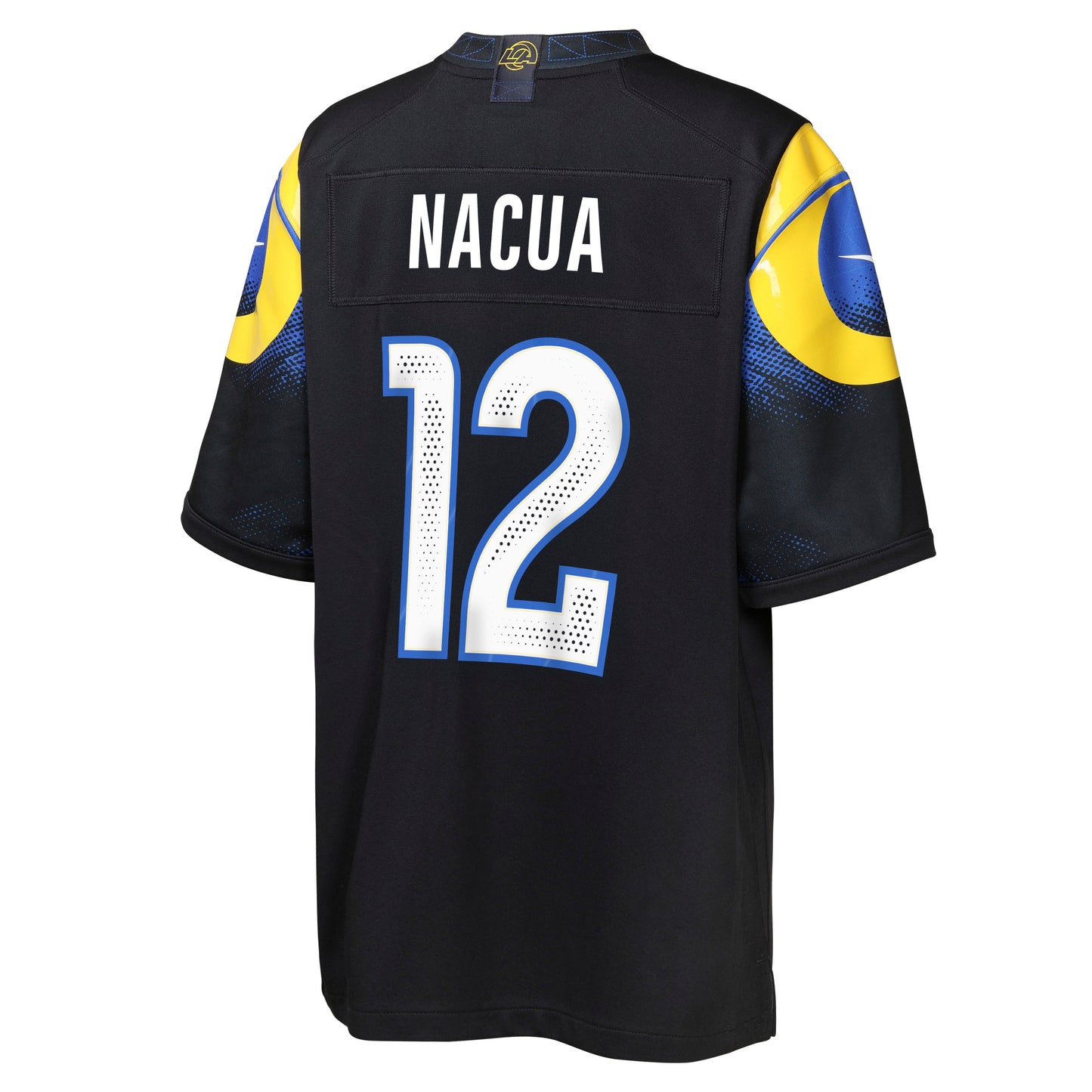 Youth Los Angeles Rams Puka Nacua #12 Black 2026 Rivalries Collection Nike Game Jersey