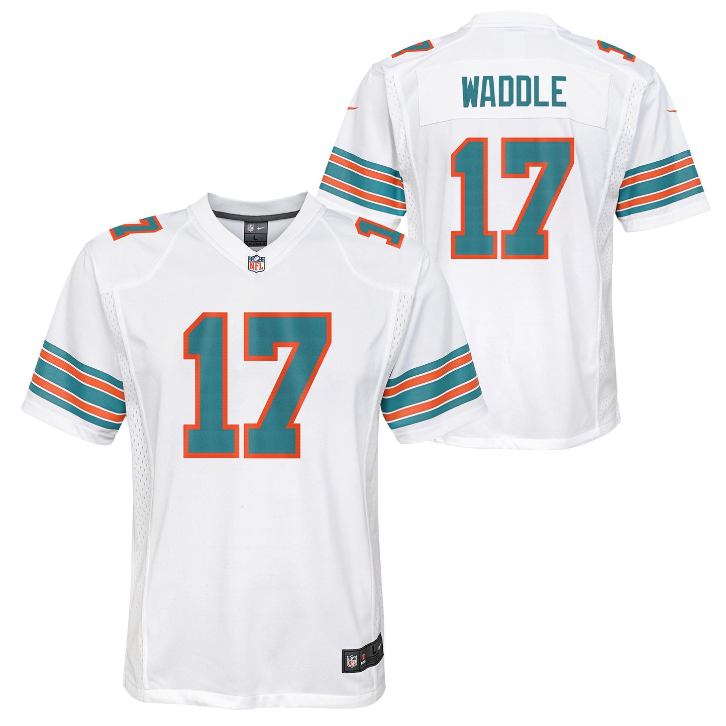 Youth Jaylen Waddle Miami Dolphins Nike White Alternate Game Replica Jersey