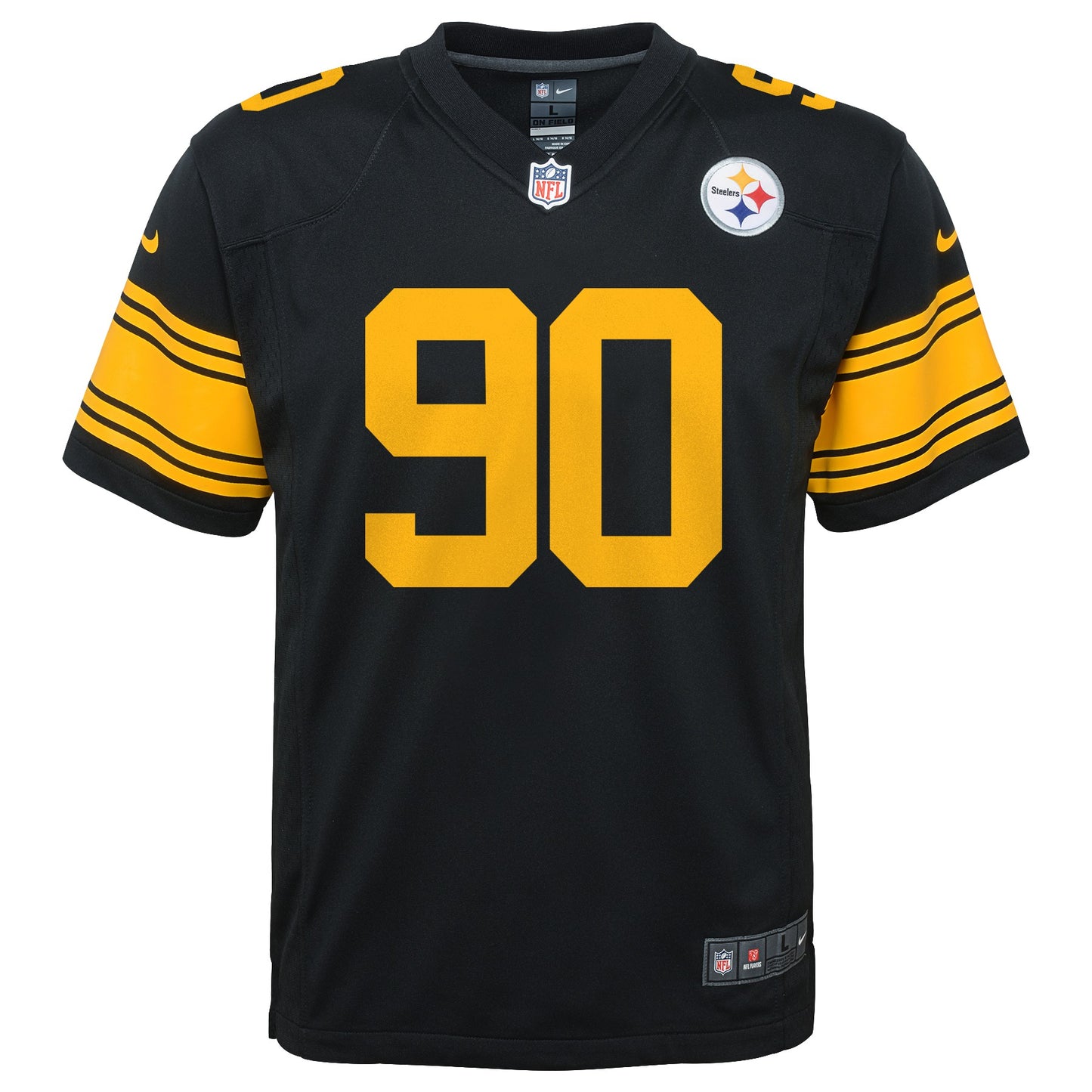 Youth T.J. Watt Pittsburgh Steelers Nike Alternate Black Game Jersey