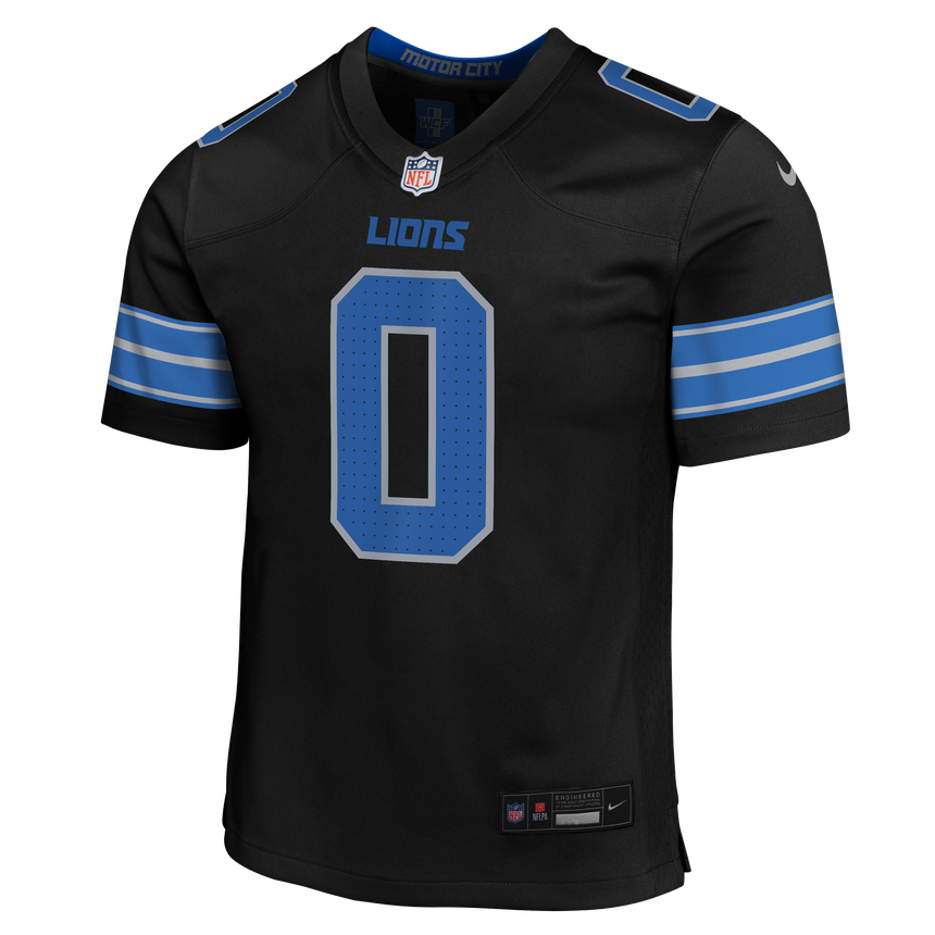 Youth Detroit Lions Jahmyr Gibbs Nike Black Alternate Game Jersey - Pro Jersey Sports
