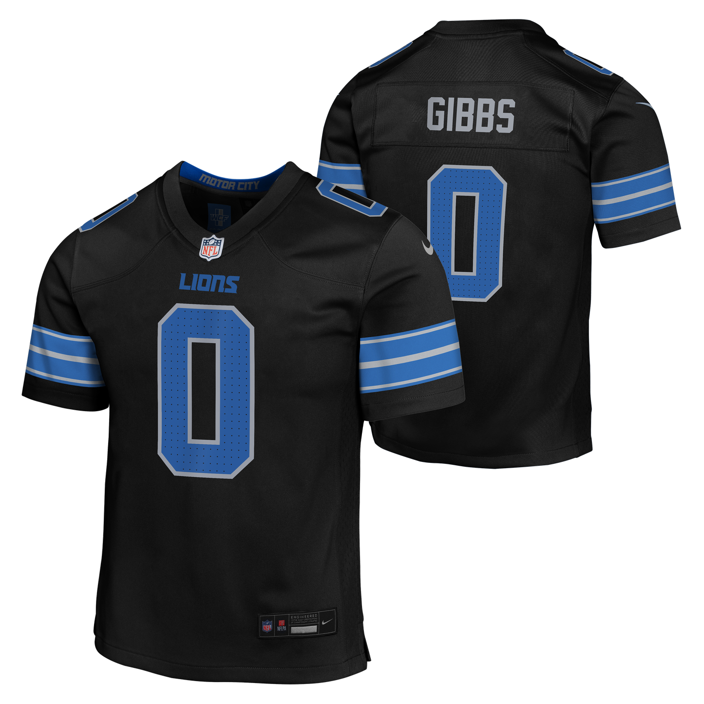 Youth Detroit Lions Jahmyr Gibbs Nike Black Alternate Game Jersey - Pro Jersey Sports