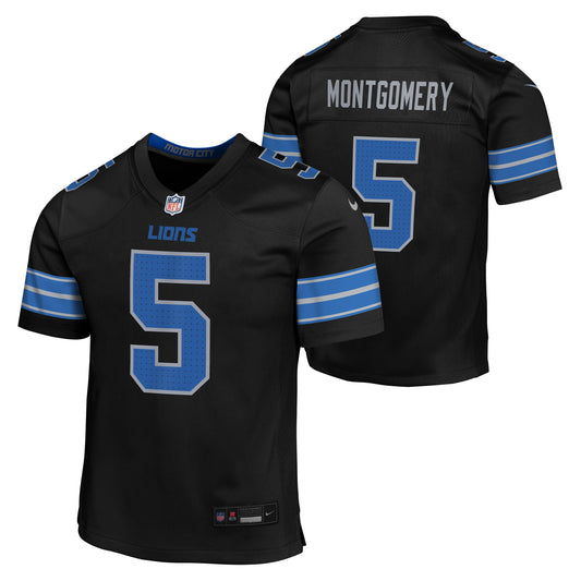 Youth David Montgomery Detroit Lions Nike Black Alternate Game Jersey