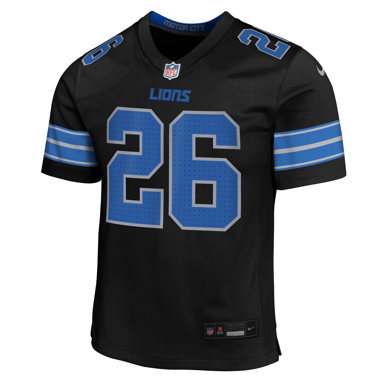 Youth Detroit Lions Jahmyr Gibbs Nike Black Alternate Game Jersey