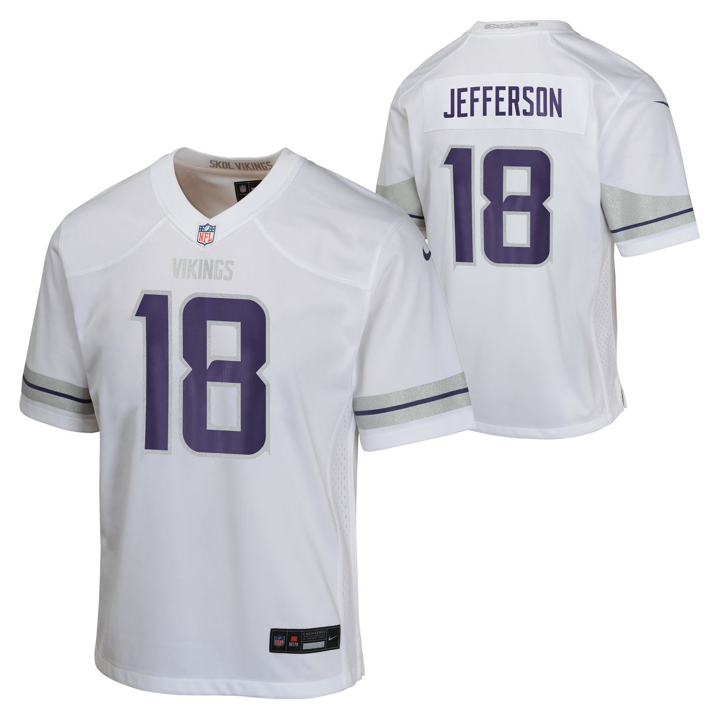 Youth Justin Jefferson Minnesota Vikings Winter Warrior Nike Game Jersey