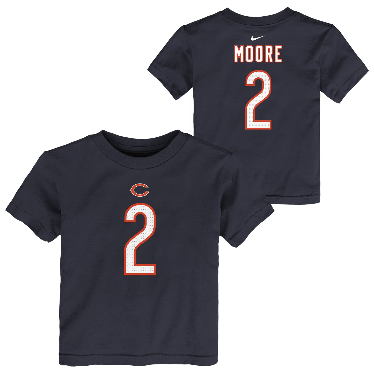 Toddler DJ Moore Chicago Bears Nike Navy FUSE Name & Number T-Shirt