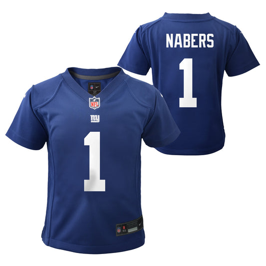 Toddler Malik Nabers New York Giants Royal Blue Nike Game Jersey