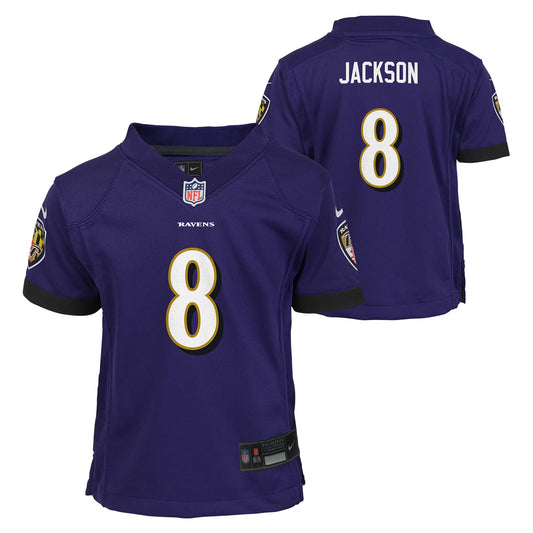 Toddler Lamar Jackson Baltimore Ravens Purple Nike Replica Jersey