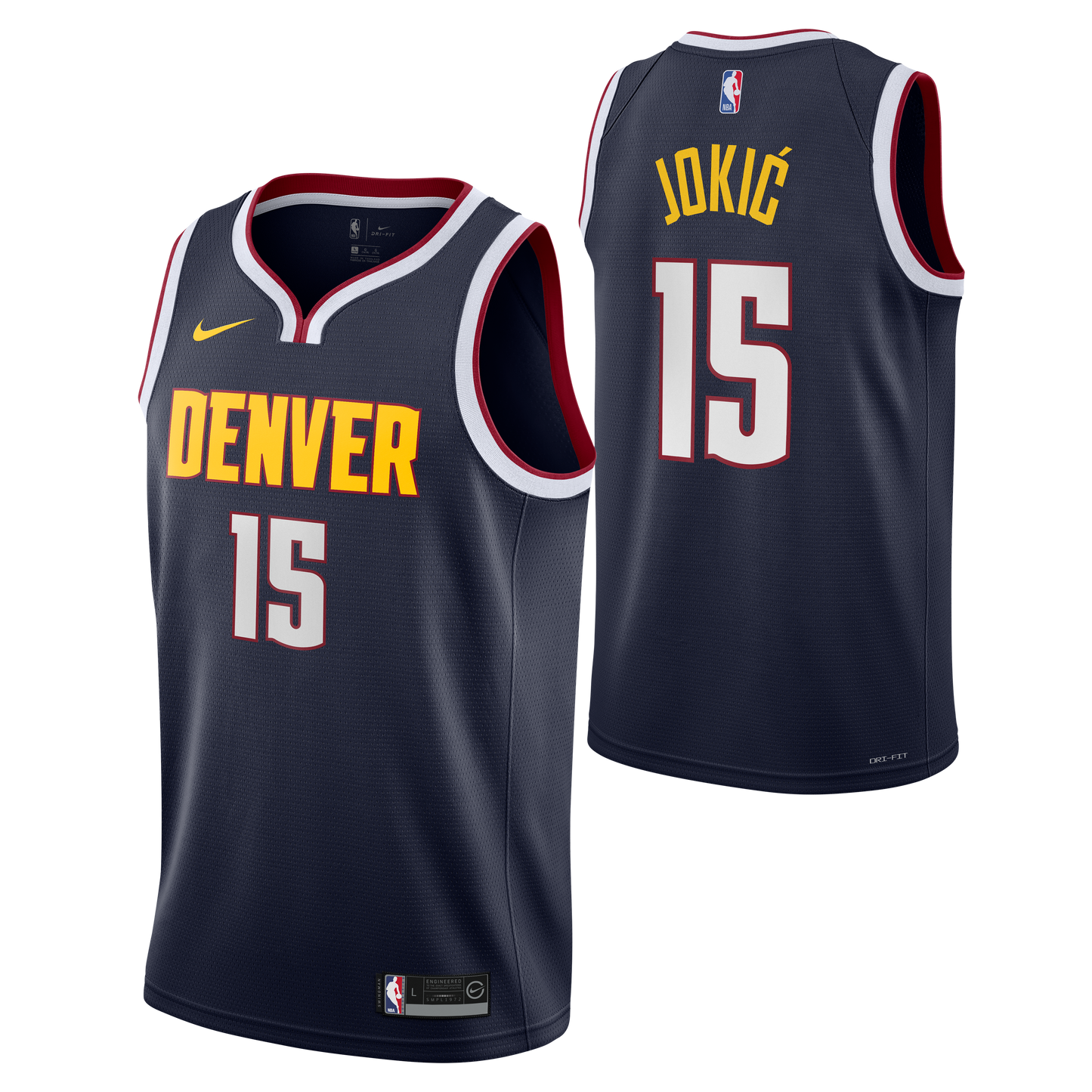 Youth Golden Denver Nuggets Nikola Jokic Nike Navy Swingman Icon Jersey