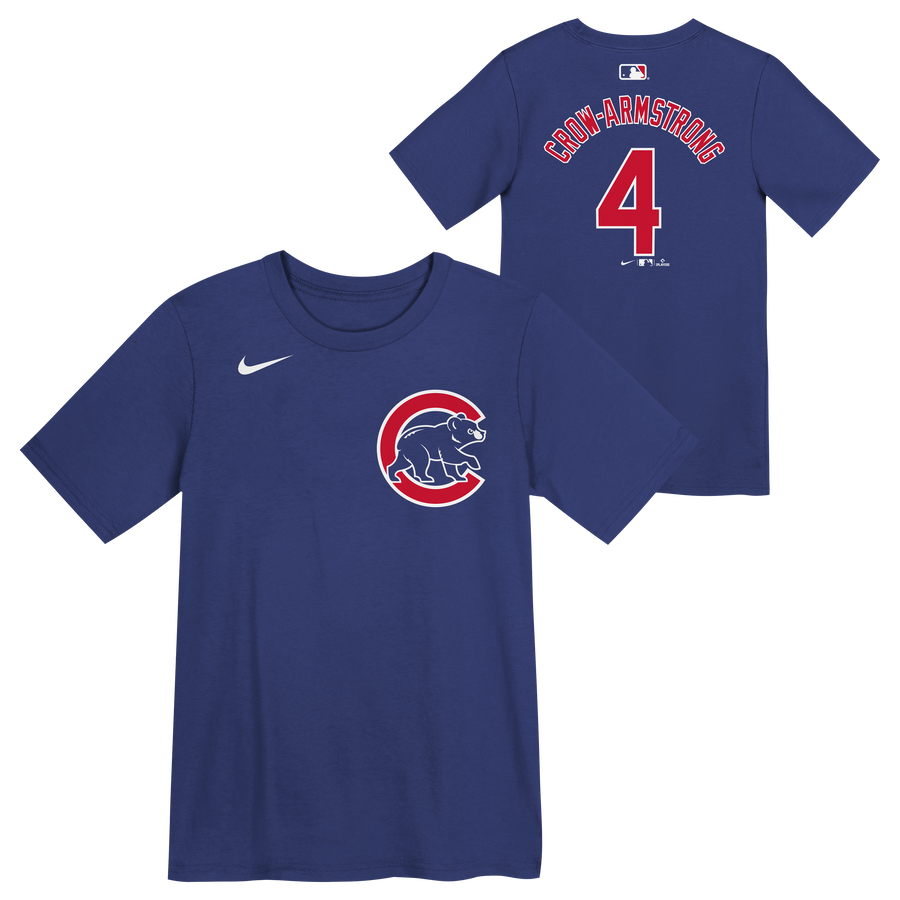 Child Chicago Pete Crow-Armstrong Royal Blue Nike Name And Number Tee-Batterman
