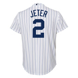 Youth Derek Jeter New York Yankees White Home Game Replica Player Jersey - Pro Jersey Sports