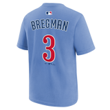 Youth Chicago Cubs Alex Bregman Blues 2nd Alternate Nike Name And Number Tee - Pro Jersey Sports