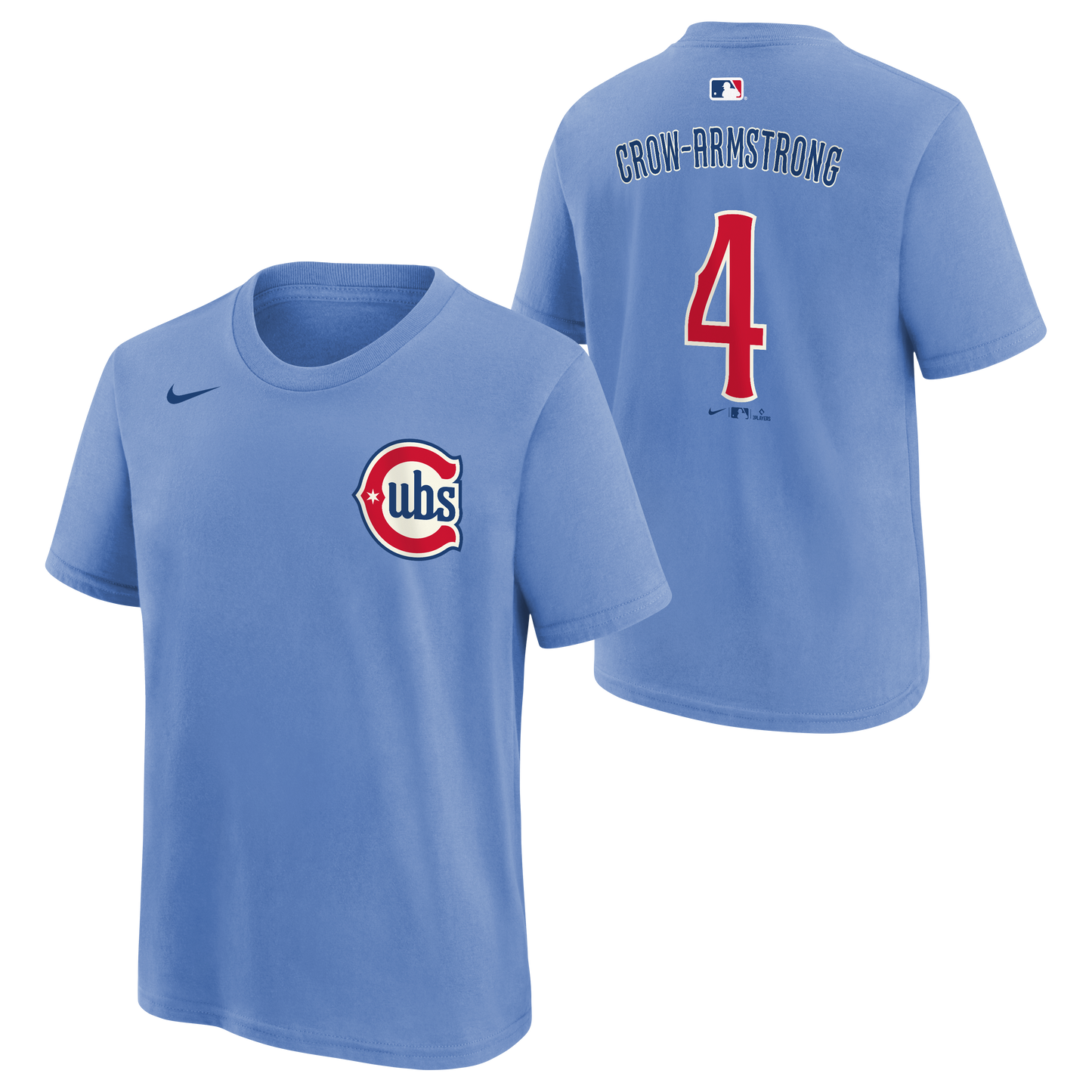 Youth Chicago Cubs Pete Crow-Armstrong Blues 2nd Alternate Nike Name And Number Tee-Batterman