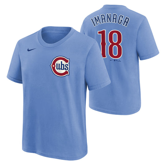 Youth Chicago Cubs Shota Imanaga Blues Alternate Nike Name And Number Tee - Pro Jersey Sports