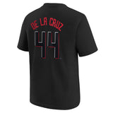 Youth Elly De La Cruz Cincinnati Reds City Connect Black Nike Name And Number Tee - Pro Jersey Sports