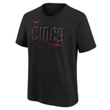 Youth Elly De La Cruz Cincinnati Reds City Connect Black Nike Name And Number Tee - Pro Jersey Sports