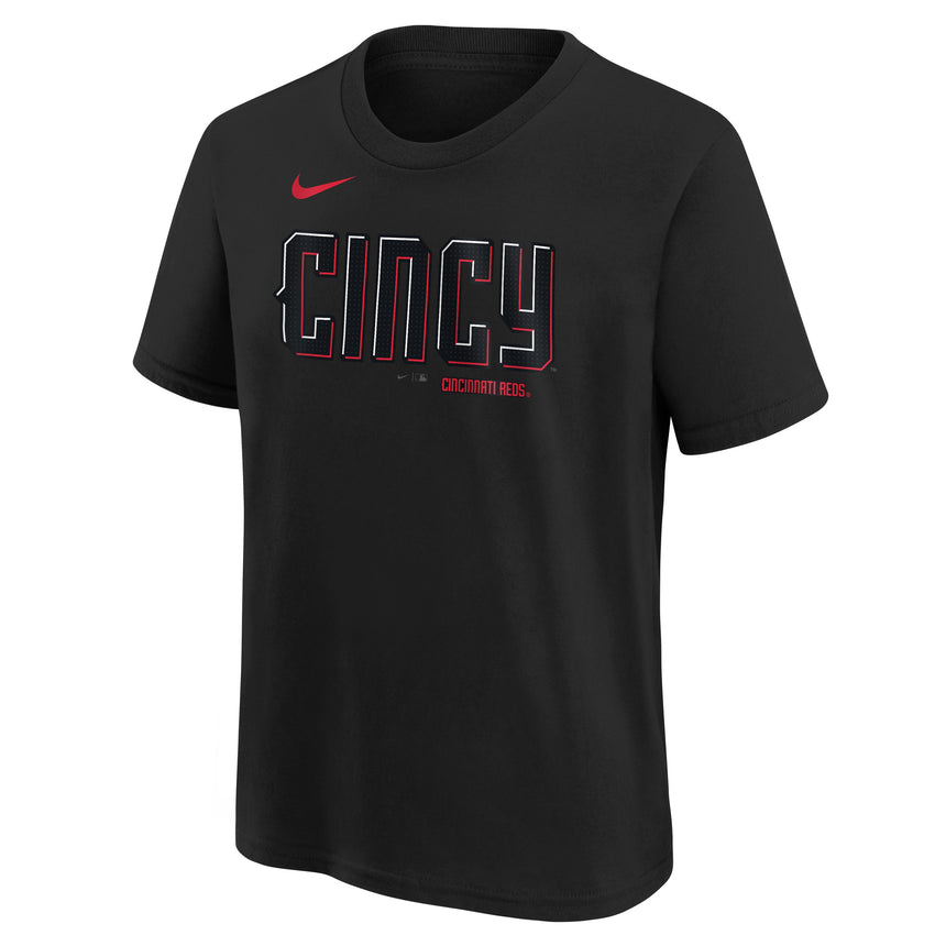 Youth Elly De La Cruz Cincinnati Reds City Connect Black Nike Name And Number Tee - Pro Jersey Sports
