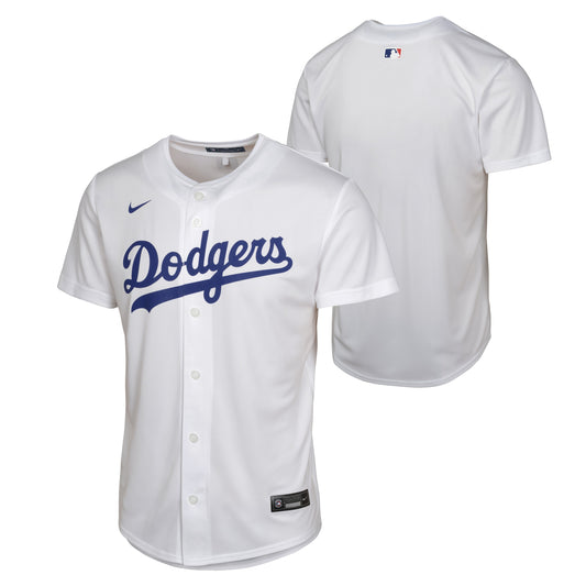 Youth Los Angeles Dodgers NIKE White Home Game Replica Jersey