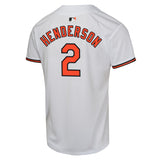 NIKE Youth Gunnar Henderson Baltimore Orioles White Home Replica Game Jersey - Pro Jersey Sports