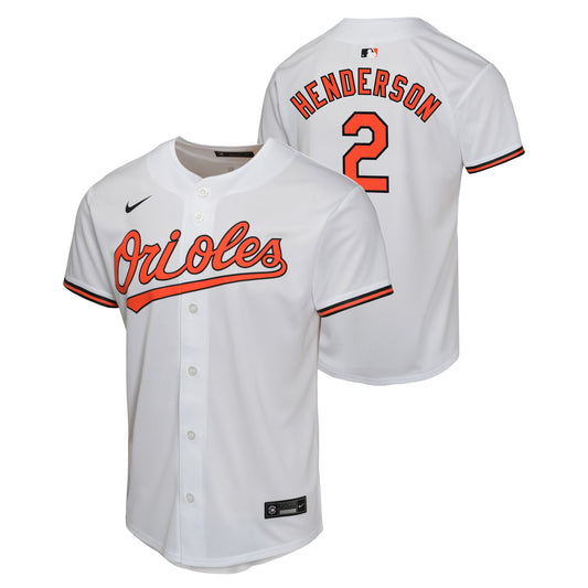 NIKE Youth Gunnar Henderson Baltimore Orioles White Home Replica Game Jersey - Pro Jersey Sports