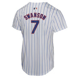 Youth Dansby Swanson Chicago Cubs NIKE White Home Game Replica Jersey - Pro Jersey Sports