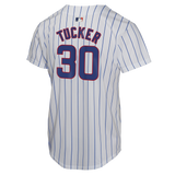 NIKE Youth Kyle Tucker Chicago Cubs White Home Replica Sublimated Twill Jersey - Pro Jersey Sports