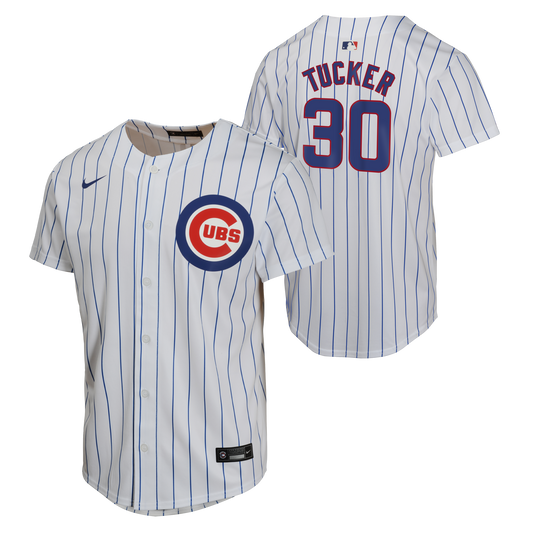 NIKE Youth Kyle Tucker Chicago Cubs White Home Replica Sublimated Twill Jersey - Pro Jersey Sports