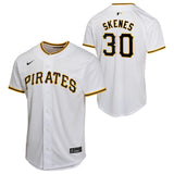 NIKE Youth Paul Skenes Pittsburgh Pirates White Home Replica Game Jersey - Pro Jersey Sports