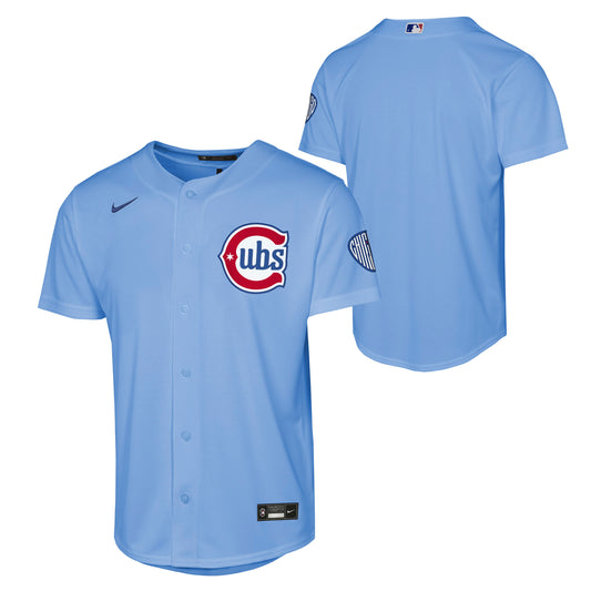 Youth Chicago Cubs Baby Blue Blues Alternate 2 Nike Home Run Replica Jersey
